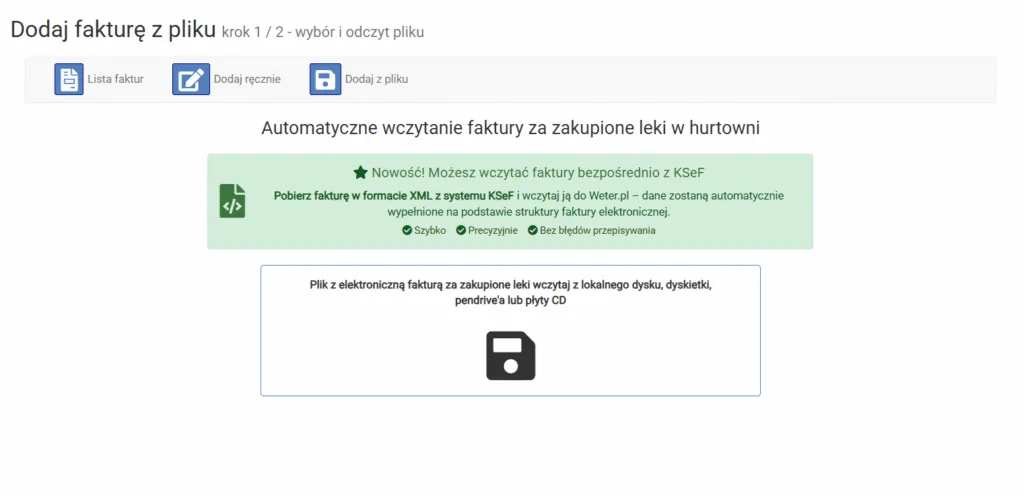 Zrzut ekranu: wybierz opcję Dodaj z pliku