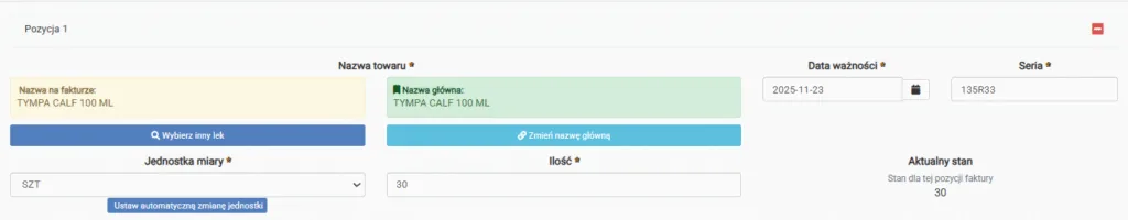 Zrzut ekranu: otwórz okno łączenia nazw : Zmień nazwę główną