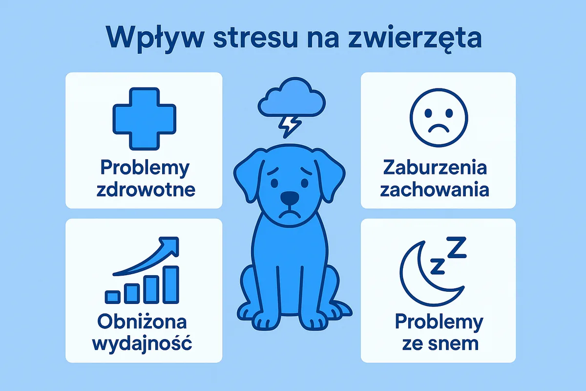 Ilustracja do artykułu o wpływu stresu na zdrowie zwierząt